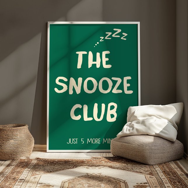 Funny Sleep Wall Art Minimalist Typography Poster (Créateur téléchargé)