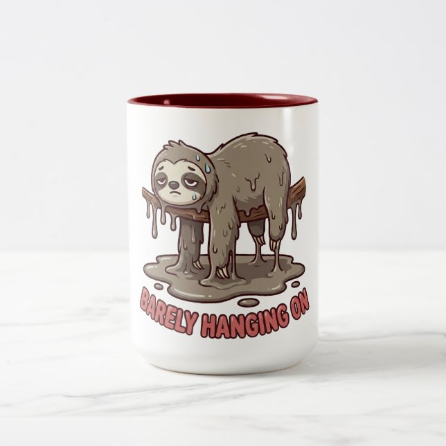 Funny Sleeping Sloth Melting Coffee Mug (Centre)