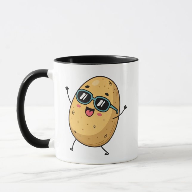 Funny Smiling Potato Mug – Cute & Silly Cartoon Co (Gauche)