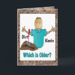 Funny Snarky 40 carte d'anniversaire pour lui<br><div class="desc">J'ai entendu le dicton "Il est plus âgé que la tête" ? Cette 40ème carte drôle peut être personnalisée avec son nom pour ajouter une touche personnalisée !</div>