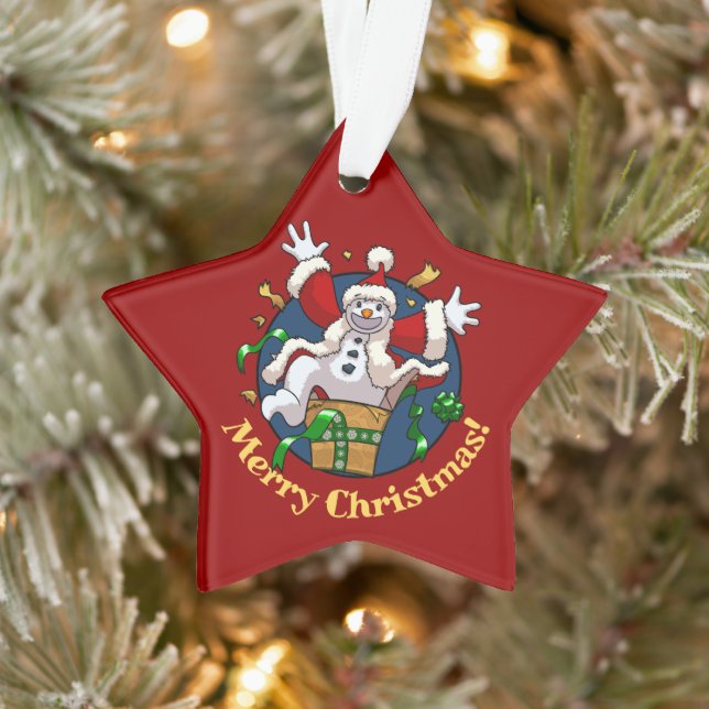 Funny Snowman Merry Christmas Surprise Cartoon (Arbre)