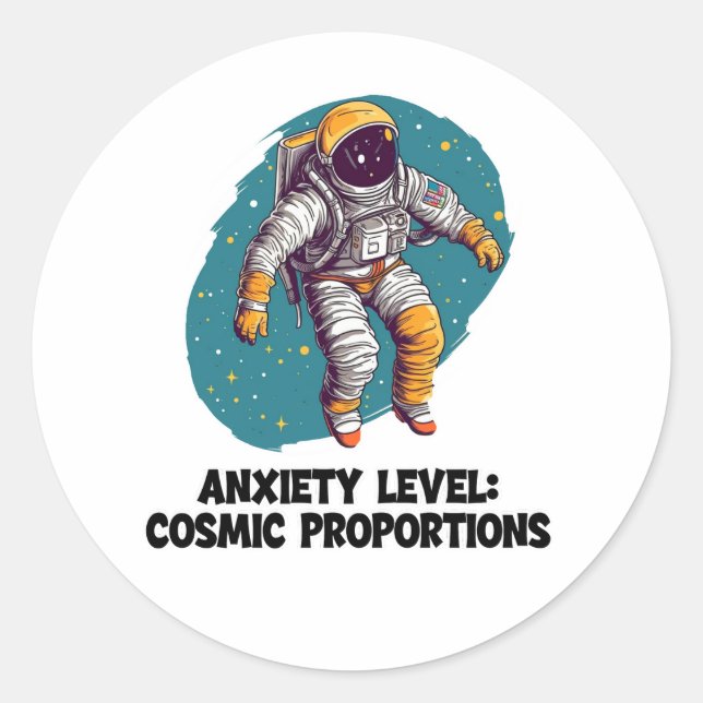 Funny Space Anxiety Sticker (Devant)