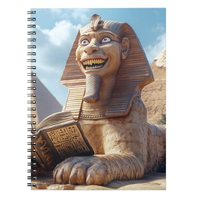 Funny Sphinx Statue Lecture Ancien Livre en Egypte (Devant)