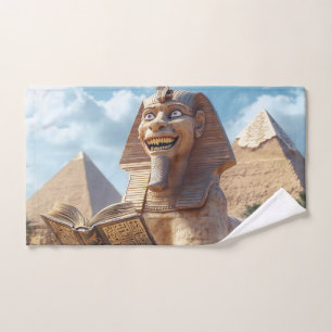 Funny Sphinx Statue Lecture Ancien Livre en Egypte