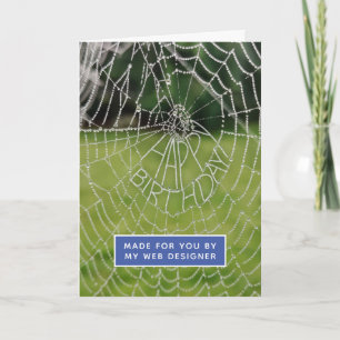 Funny Spider Web Designer Carte d'anniversaire
