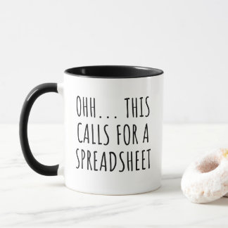 Funny Spreadsheet Mug Sarcastic Office Gift