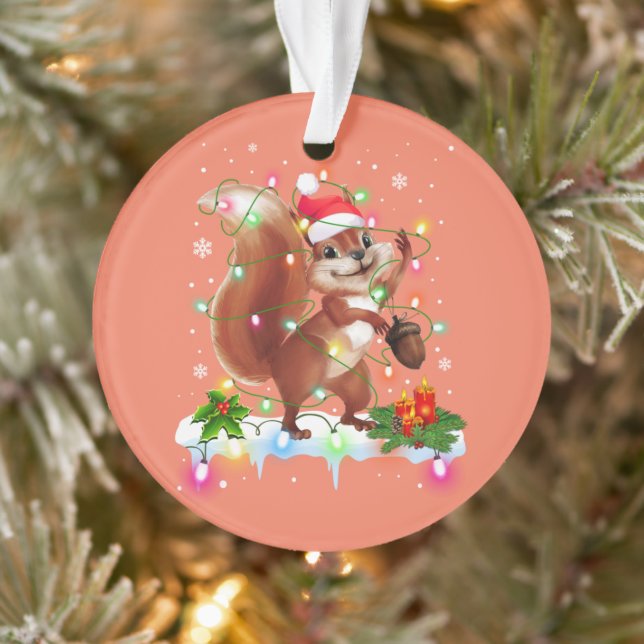Funny Squirl Décorations de Christma Santa Hat Xma (Arbre)