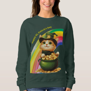 Funny St Patrick’s Day Sweatshirt Leprechaun Chat