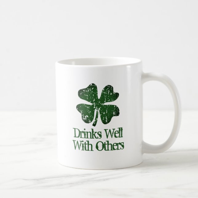Funny St Patrick's Day lucky clover coffee mug (Droite)