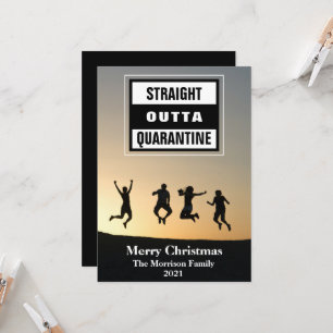 Funny Straight Outta Quarantine Photo Noël