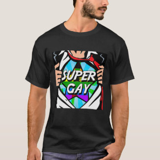Funny Superhero Super Gay Sortir de t-shirt LGBT