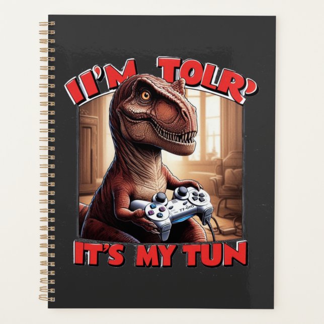 Funny T-Rex Gamer Quote Design (Devant)