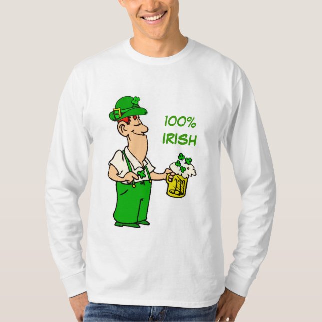 Funny T-shirt 100% irlandais (Devant)