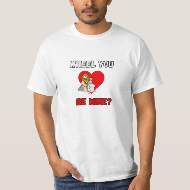 FUNNY ! T-shirt Caveman - Roue Vous êtes à moi ? C (Devant)