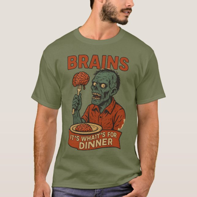 Funny T-shirt Zombie Halloween (Devant)