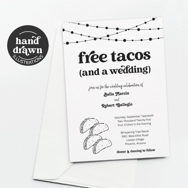 Funny Taco Faire-part de mariage - Free Tacos (Créateur téléchargé)