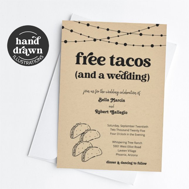 Funny Taco Faire-part de mariage - Free Tacos (Créateur téléchargé)