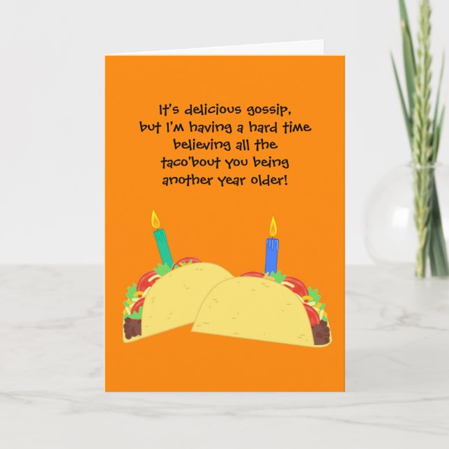 Funny Taco Lover carte d'anniversaire (Devant)