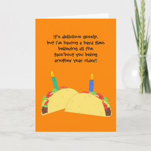 Funny Taco Lover carte d'anniversaire