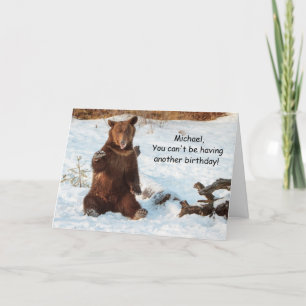 Funny Talking Bear Carte de voeux d'anniversaire