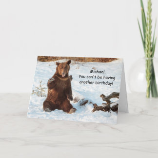 Funny Talking Bear Carte de voeux d'anniversaire