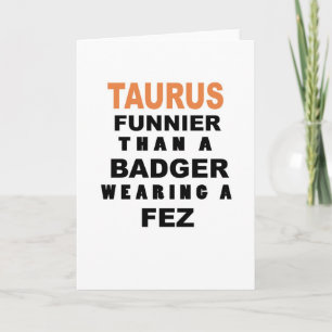 Funny Taurus carte d'anniversaire