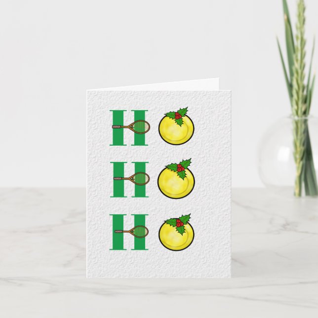 Funny Tennis Balls Carte de Noël (Devant)