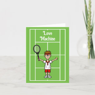 Funny Tennis Love Machine Carte de voeux