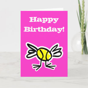 Funny Tennis Thème Carte Anniversaire