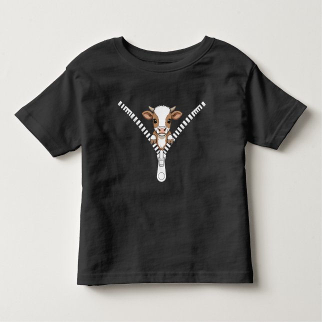 Funny Texas Longhorn calf Peek T-Shirt (Devant)