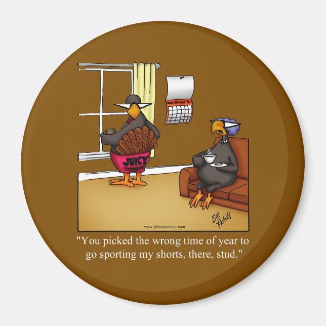 Funny Thanksgiving Refrigerator Magnet (Devant)