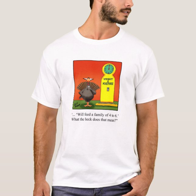 Funny Thanksgiving T-Shirt " Feed Family 4-6" (Devant)