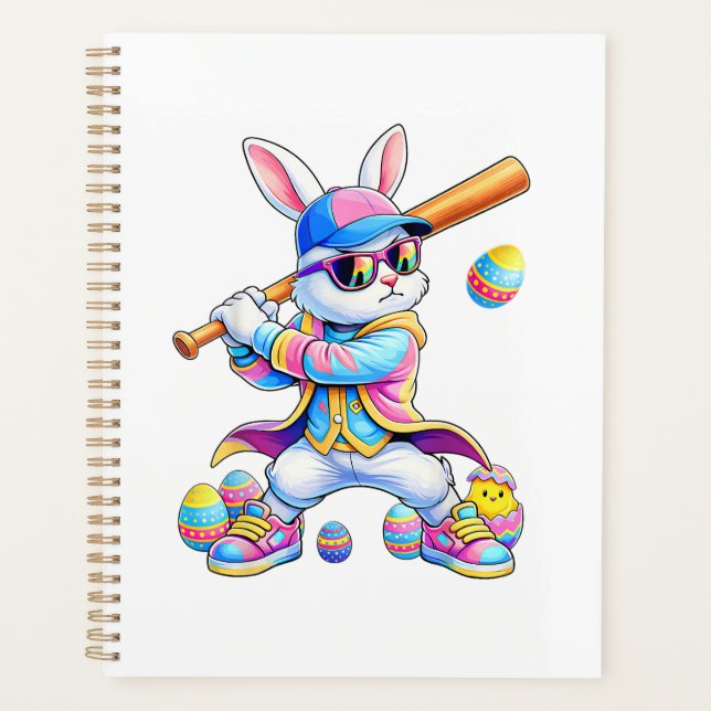 Funny Tie Dye Rabbit Baseball Easter Bunny Men Boy (Devant)