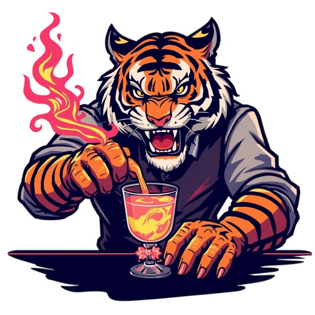 Funny Tiger Bartender T-Shirt | Gift for Bartender (Créateur téléchargé)