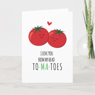 Funny Tomato Valentines Jour Carte romantique