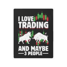Funny Trading Quote Bull & Candlestick Daytrading 