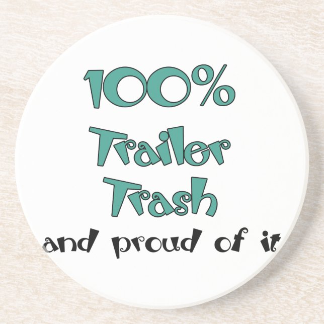 Funny Trailer Park Dessous de verre Sandstone (Devant)