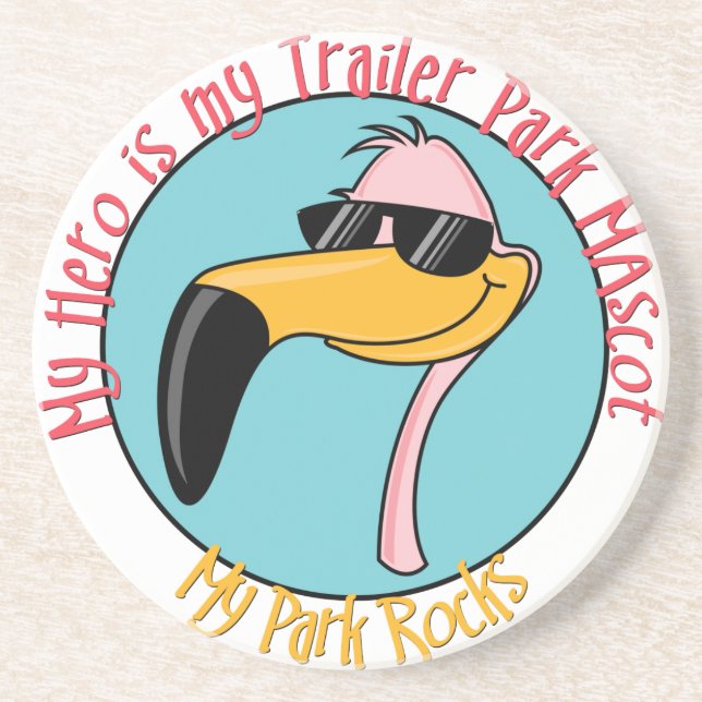 Funny Trailer Park Dessous de verre Sandstone (Devant)