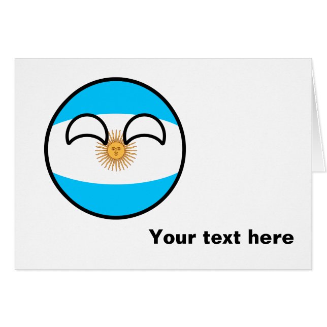 Funny Trending Geeky Argentine Countryball (Devant horizontal)