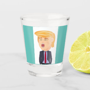 FUNNY TRUMP TIRE DES VERRES EN VERRE