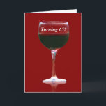 Funny Turning 65 Anniversaire Carte Vin<br><div class="desc">Un 65ème anniversaire est certainement un moment pour le vin s'il y avait du temps!  Il s'agit d'une carte à thème vin mignonne spécialement pour les 65 ans.</div>