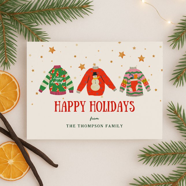 Funny Ugly Sweat Christmas Carte (Créateur téléchargé)