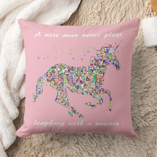Funny Unicorn Coussin (Couverture)