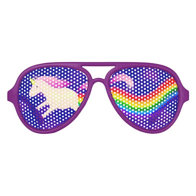 Funny Unicorn Rainbow Party Lunettes de soleil (Devant)