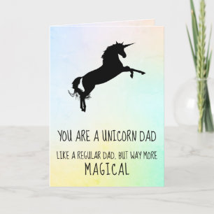 Funny Unicorn Stepfather carte Fête des pères