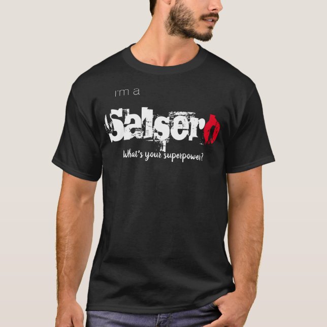 Funny Urban Salsero Dancer Modern Font T-Shirt (Devant)