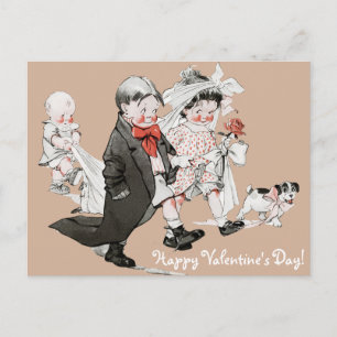 Funny Valentine Vintage Wedding Carte postale