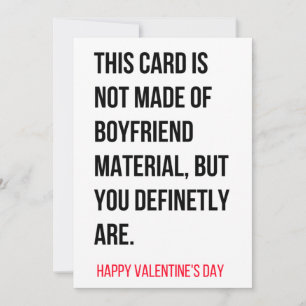 Funny Valentines Carte de jour pour lui