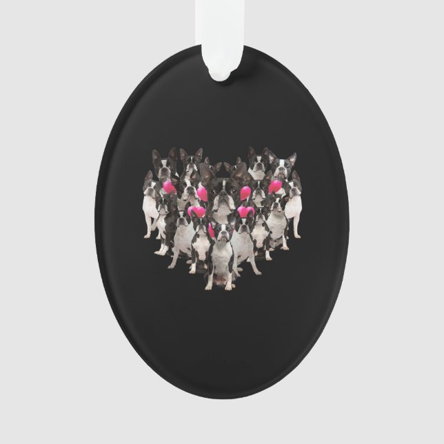 Funny Valentines Day Boston Terrier Heart Chift Ca (devant)