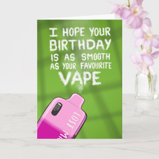 Funny Vape carte d'anniversaire pour amis et famil (Orchidée)